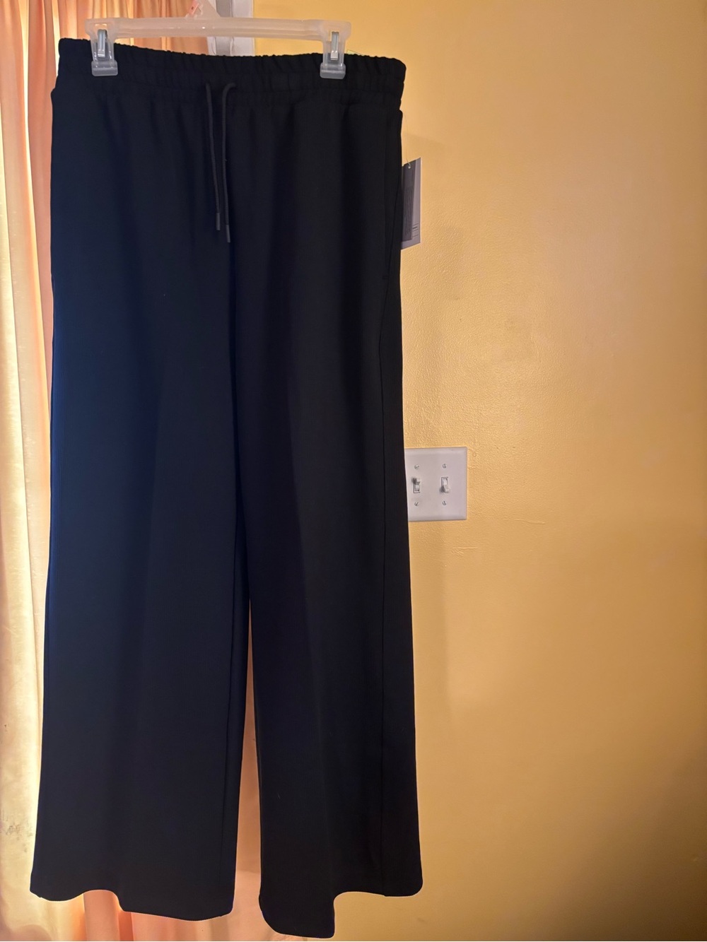 all in motion Black Wide-Leg Drawstring Joggers